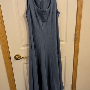 Grace Karin Sleeveless Blue Maxi Dress